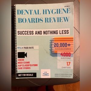 Student RDH dental hygiene board review book